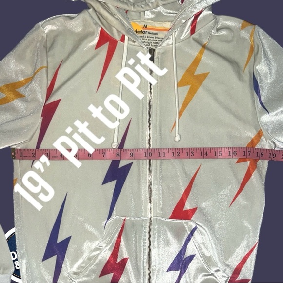Aviator Nation Retro Lightning Bolt Full Zip Hoodie/Sweatshirt | EUC! RARE!!⚡️⚡️ - Picture 9 of 10